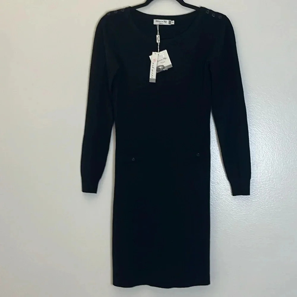 William de Faye | New Cashmere blend fitted dress Women size T1 XS/S long sleeve